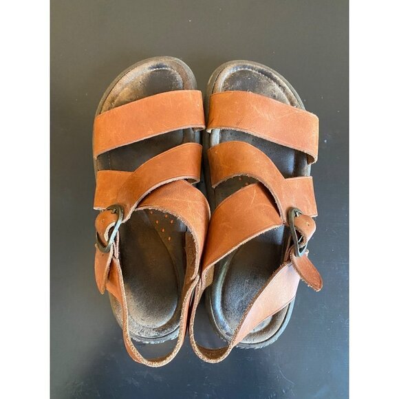 GH Bass & Co Sunjuns Brown Leather Strappy Comfort Slingback Sandals Mens 10M - Picture 11 of 13